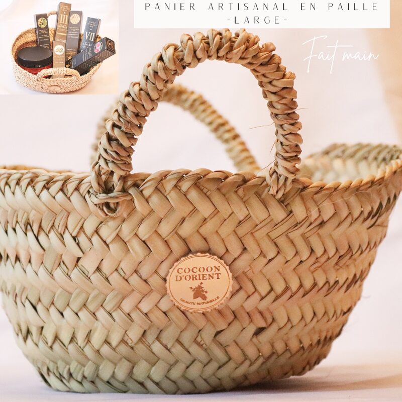 panier en paille marocain fait main