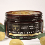 Ingrédients naturels du savon noir exfoliant corps argan bio